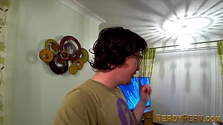 Hot Trio with posh brit gets wet and messy