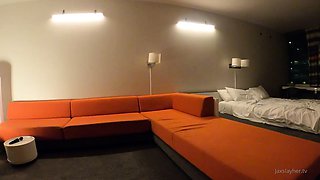 Amateur interracial web cam couple having a live sex show