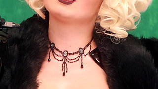 Fur fetish and smoking: latex mistress fem dom pov enjoys JOI game
