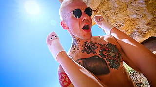 Squirting Skinny Teen Nymphomaniac Gets Fucked Hard Outdoors!