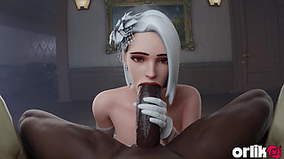 Ashe Pre-wedding Bustle Gone Wild with BBC - 3D Overwatch Animation