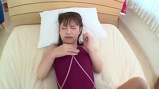 Asian cutie Mirai Momozono loves deep throat swallowing