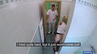 Pissing problem leads to hot blonde xxx - fake clinic