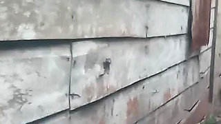 Rubbing Fingering My Wet Hairy Pussy Outdoors in Sexy Dress Squirting Cumming Hard