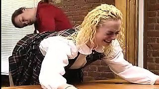 Blonde teen Nikki Sexx fucks in her schoolgirl uniform