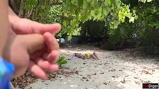 Stepmom and Stepdaughter Public Beach Sex - Big Tits Amateur Facial Cumshot