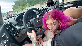 Max Steele POV Car Ride Blowjob Sloppy Toppy Road Trip Head