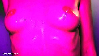 Sybil Oils Herself and Masturbates to Climax