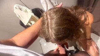 Cute Blonde Teen Alexandra Gets Creampied in Public POV