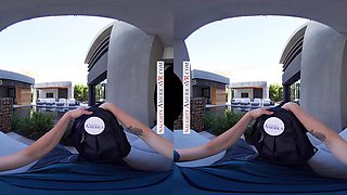 Busty Co-ed Ashly Anderson comes over after school to fuck you poolside