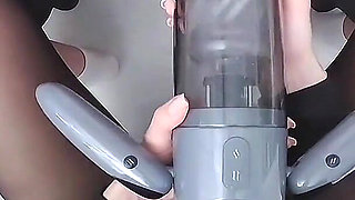 Blowjob and New Male Sex Toy Sucked Every Drop of Cum Out of a Guy's Balls