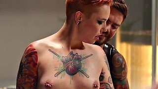 Silvia Ruby Rides Juan in Latex