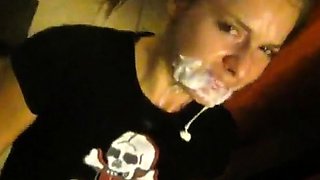 Amber Blank's Blowjob and Facial with a Pyramid Head Costume