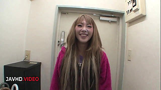 Sexy Saki Oshiro's Bathroom Blowjob Showcases Her Talents with Hard Cock