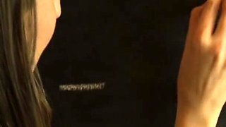 Cute teenage babe is having a great time in the kitchen