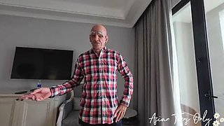 Skinny Asian Teen 18yo Fucked Hard by Dirty Old Landlord - Cowgirl, Doggy & Rimjob in 4K