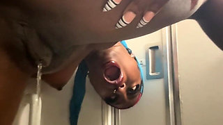 Public Toilet Whore Pissing.