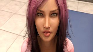 3D hentai with a big booty and big boobs