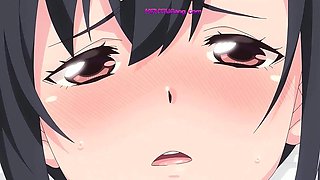 Cheating anime roommate rides hard before BF comes home