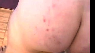 caning sissy John's pimply ass