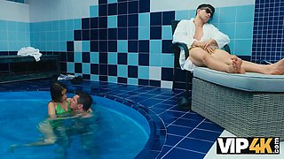 Vip4k. sex in the pool is the hottest way to magnificent down
