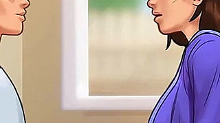 Summertime saga: stepmom teaches her stepson hot to kiss ep 169
