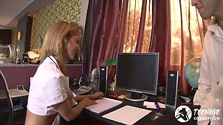 FullPornNetwork - teen college student gets special treatment after class