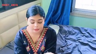 Desi Stepsister Ankita Gets Tight Pussy Fucked Hard by BBC Stepbrother - Hindi Sex Moaning