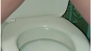 Asmr Toilet Fetish: Hairy Girl Pees Standing Up Pisses Loudly