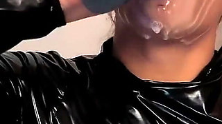 Filthy Fantasy After Dark: Cum Exploding on the Face of a Wild Latina in Latex.