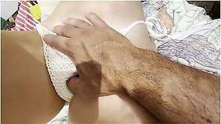 Playing With Wifes Clit In Public Beach Bar While She Shows Her Boobs And Slips Pierced Nipples