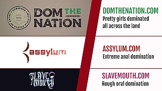 Restrained teen sub sucking doms cock