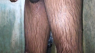 Bathing and cooling my big thick delicious dick