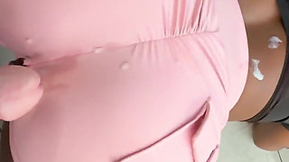 Stepbro Cums on My Booty Shorts Then Creampies Me Deep