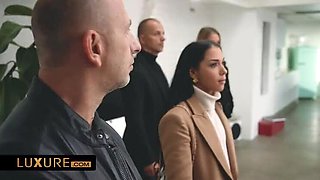 Hot Real Estate Agent Kristof Cale Fucks Hungarian Black Angel in Apartment - Brunette in Blue Lingerie Gets Fingered & Pussy Licked