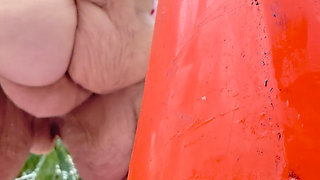 In the Snow She Dont Care in the Woods Naked No Underwear