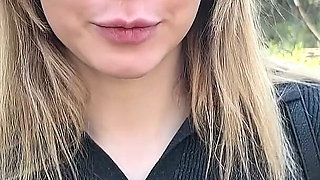 Schoolgirl Catwalk in Forest: but Clenching Ass Worship POV