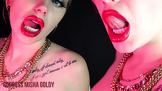 My lips will forever leave their red imprint on your soul!