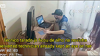 Housewife alone receives naughty coach!