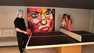 My Friend Watches Me Fuck His Girlfriend After Losing Bet - Sara Blonde & Ambar Prada Threesome