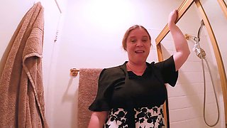 Stepmom fucks stepson in the bathroom after church