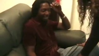 Kitty Black In Curvy Ebony Bitch Gets Pounded By A Black Stud While He Shoves A Dildo In Her Ass