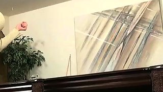 Busty brunette with big boobs rides cock