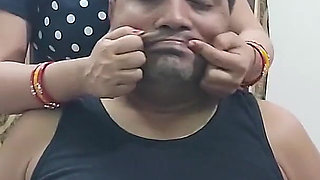 Husband Gagged with Femdom Bondage by Pregnant Indian Wife