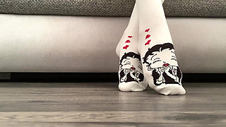 Try on Haul Sexy Socks on Beautiful Legs