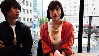 Brunette Flashing Her Titties And Pussy Outdoors In Public