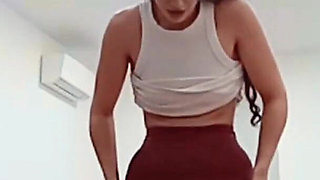 Pissing in My Grain Sports Spandex Shorts During and Mopping