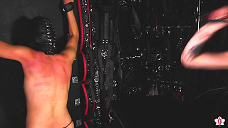 Slave Mila's Caning and Whipping Punishment in Double Domination by Mistress Roxy and Lady Amber