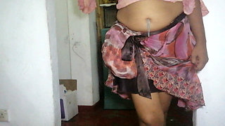 Desi Maid Dressed with Wife's Sexy Outfit and It Was Reviling Desi Big Assets Wanted Him to Fuck Her