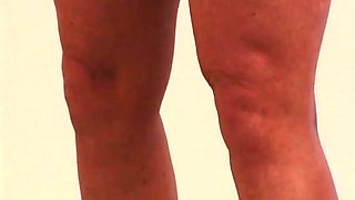 Blonde tight pussy babe solo toy fun in glamour masturbation